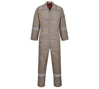 Portwest Araflame Silver Coverall, Size: 36, Colour: Khaki, AF73KHR36