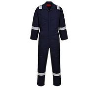 Portwest Araflame Silver Coverall, Size: 38, Colour: Navy, AF73NAR38