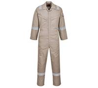 Portwest Araflame Silver Coverall, Size: 42, Colour: Khaki, AF73KHR42