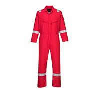 Portwest Araflame Silver Coverall, Size: 44, Colour: Red, AF73RER44
