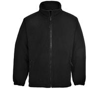 Portwest Aran Fleece Jacket, Color: Black, Size: Small, F205BKRS