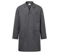 Portwest AS10 Anti-Static ESD Coat Carbon Fiber Fabric Concealed Stud Front EN Certified Lightweight Storage Pockets EPA Safe, Zoom Gray, X-Large