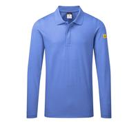 Portwest AS23 Anti Static ESD Polo Shirt L/S Comfortable Use To ESD Environment