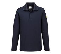 Portwest AS23 Anti-Static ESD Polo Shirt Long Sleeve Navy