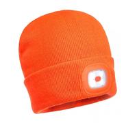 Portwest B029 Rechargeable LED Beanie | 150 Lumens | USB Port | Soft Acrylic