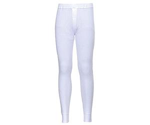 Portwest B121 Thermal Trouser Base Layer Long Johns Work Bottoms | 50% Poly-Cotton 200g Knit, Elasticated Waistband, Fitted Ankle Cuffs, Navy / Black / White