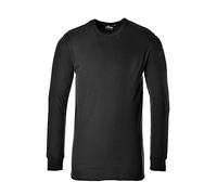 Portwest B123 Insulated Thermal T-Shirt Long Sleeve Black, Medium
