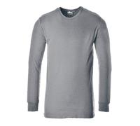 Portwest B123 Thermal T-Shirt Long Sleeve Round Neck Breathable Grey