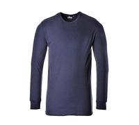 Portwest B123 Thermal T-Shirt Long Sleeve Round Neck Breathable Navy