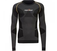 Portwest B173 DynamicAir Baselayer Top Charcoal Size: L Colour: Charco L