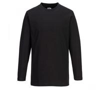 Portwest B196 - Long Sleeve T-Shirt Black - B196BKRXXL