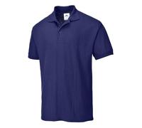 Portwest B210 Naples Polo Shirt Short Sleeve Pique Knit Polycotton Uniform Workwear Breathable Rib Collar UV Protection Twin Stitch Durable Wear, Navy, XXXL