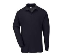 Portwest B212 Genoa Long Sleeve Polo Shirt Durable Pique Knit | 40 Plus UPF Fabric, Matching Buttons, Ribbed Collar Cuffs