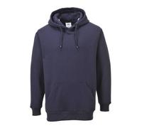 Portwest B302 Roma Hoodie Long Sleeve Machine Washable Hooded Ribbed Cuffs | Navy, 2X Large, UPF 50+, Regular Fit, Fully Elasticated Waistband, Secure Storage, UV Protection, Durable, Workwear