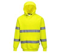Portwest B304 Hi-Vis Hoodie Reflective Kangaroo Pocket Yellow