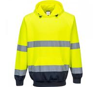Portwest B316 Two-Tone Hooded Sweatshirt Yellow/Navy Size: M Colour: Y M