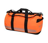 Portwest B911 Hi-Vis Waterproof PVC Kit Bag 70 Litre Reflective Tape | Orange, Inner Mesh Compartment, Padded Shoulder Straps, Clear ID Card Holder, Robust Base Panel