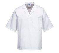 Portwest Mens Bakers Short Sleeve Shirt White L