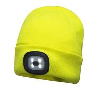Portwest B029 Rechargeable LED Beanie Machine Washable Cold Weather Yellow