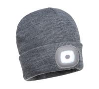 Portwest Beanie USB Rechargeable LED Head Light Gry (Pack of 12)