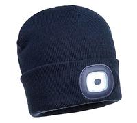 Portwest Rechargeable LED Beanie Navy Size: One Size Colour: Navy, Siz One Size
