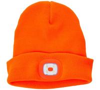 Portwest Beanie USB Rechargeable LED Head Light, Size: One Size, Colour: Orange, B029ORR