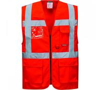 Portwest Berlin Executive Vest Red M Colour: Red, Chest Size: M M
