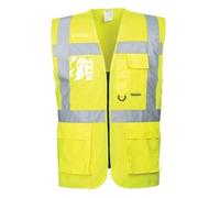 Portwest Berlin Hi Vis Executive Vest M Yellow (Pack of 10)