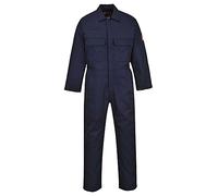 Portwest BIZ1 Mens Heat Flame Resistant Welding Overalls Bizweld FR Protective Boiler Suit Work Coveralls Durable Workwear Mechanics Warehouse Garages Navy, Large