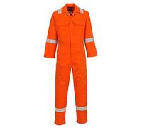 Portwest BIZ5 Men's Flame Resistant Reflective Overalls Bizweld Iona FR Coverall Orange, 3X-Large