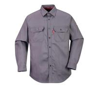 Portwest Bizflame 88/12 FR Shirt, Size: M, Colour: Grey, FR89GRRM