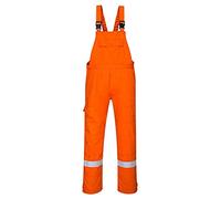 Portwest Bizflame Plus Bib and Brace, Size: S, Colour: Orange, FR27ORRS