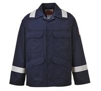 Portwest Bizflame Plus Jacket, Size: M, Colour: Navy, FR25NARM