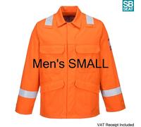 Portwest Bizflame Plus Orange Hi-Vis Flame Resistant Welding Work Jacket FR25