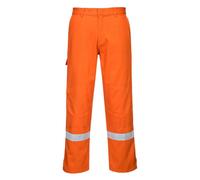 Portwest FR26 Bizflame Work Flame Resistant Trousers High Visibility Reflective FR Pants CE CAT III ATEX Welding Protection Triple Stitched Workwear, Orange, XXXL