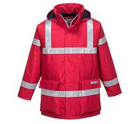Portwest Bizflame Rain Anti-Static FR Jacket, Size: XXXL, Colour: Red, S785RERXXXL