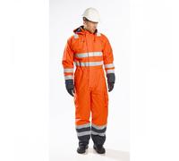 Portwest Bizflame Rain Flame Resistant Coverall Orange/Navy Size: XL C XL