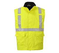 Portwest Bizflame Rain Hi-Vis Antistatic FR Bodywarmer, Size: XXXL, Colour: Yellow, S776YERXXXL