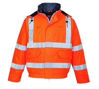Portwest Bizflame Rain Hi-Vis Antistatic FR Bomber Jacket, Size: XXL, Colour: Orange, S773ORRXXL