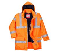 BizFlame Hi Vis Flame Resistant Rain Jacket Orange L