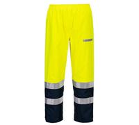 Portwest Bizflame Rain+ Hi-Vis Light ARC Trousers Yellow/Navy Regular XL