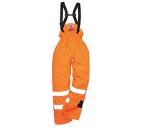 Portwest Bizflame Rain Unlined Hi-Vis Antistatic FR Trouser, Size: S, Colour: Orange, S780ORRS