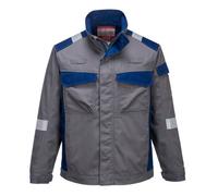 Portwest FR08 Bizflame Industry Two Tone FR Welding Jacket | EN ISO 11611 Class 1, EN 1149-5, Metal Detector Friendly