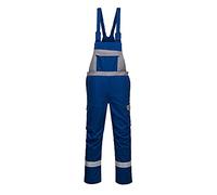 Portwest Bizflame Ultra Two Tone Bib & Brace, Trouser Length: Regular, Color: Royal/Grey, Size: S, FR07RBRS