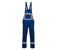 Portwest Bizflame Ultra Two Tone Bib & Brace, Trouser Length: Regular, Color: Royal/Grey, Size: XL, FR07RBRXL