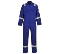 BizWeld Mens Iona Flame Resistant Coverall Royal Blue 2XL 32"