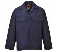 Portwest BIZ2 Mens Heat and Flame Resistant Welding Jacket Bizweld FR Protective Work Coat Durable Workwear Navy, Medium