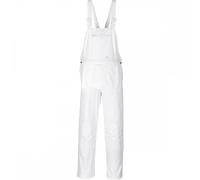 Portwest S810 Men's Painters Overalls - Cotton Bib and Brace Painting Dungarees Workwear, White, 4XL