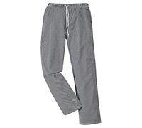 Portwest Bromley Chefs Trouser, Size: XXXL, Colour: Black Check, C079CKRXXXL