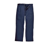 Portwest BZ30 Bizweld Work FR Trousers Flame Resistant Elasticated Waist | Navy, Medium, EN ISO 11612, EN ISO 11611, EN 61482-2, Straight Fit, 40+ UP Fabric, Side Pockets, Rule Pocket